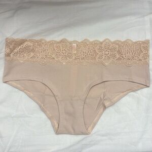 PINK Lace Trim Hipster